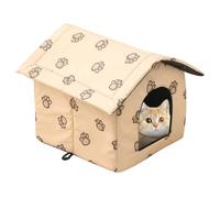 Casa para gatos exterior resistente al invierno: plegable casa para gatos, cueva para gatos para exteriores, resistente al agua, resistente a la intemperie, cálida cueva para gatos, cueva para perros