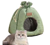 Casa para gatos - Hideaway Pod, cueva de invierno suave, sin cama deslizante, cojín extraíble, diseño aislado en forma de saco que ofrece una acogedora protección cálida para uso en interiores
