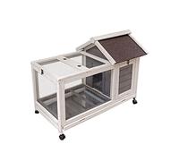Casa para Gatos Hogar Super Espacio con Bandeja Jaula para Conejos Nido para Conejos Jaula para cría de Pollos Jaula para Conejos Villa Jaula para Pollos Gato condominio Gato Catio (Gris)