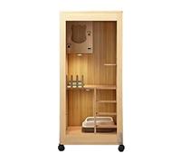 Casa para Gatos Jaula para Gatos Hogar Arena para Gatos Villa para Gatos de Dos Pisos Casa para Gatos Casa para Gatos de Interior Gabinete Cerrado para Gatos Casa de Madera para Gatos Condominio para