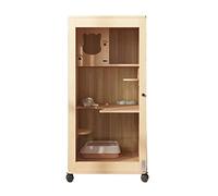 Casa para Gatos Jaula para Gatos Hogar Arena para Gatos Villa para Gatos de Dos Pisos Casa para Gatos Casa para Gatos de Interior Gabinete Cerrado para Gatos Casa de Madera para Gatos Condominio para