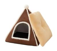 Casa para gatos - Nicho para perros cerrados con techo | cálido casa tienda interior para raza media otoño invierno salón dormitorio viaje