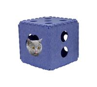 Casa para gatos, nido de gato empalmado en forma de rompecabezas, casas y condominios para gatos, escondite para gatos, tabla de rascar plegable para gatos de menos de 11 a 22 libras