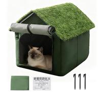 Casa para gatos para uso al aire libre - impermeable a prueba de viento cama cueva viviendas, refugio plegable suave para gatos, para patio al aire libre, balcón, para jugar y dormir como escondite
