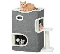 Casa para Gatos Plegable para Interiores, Cueva para Gatos Grandes, Cueva para Gatos con Superficie rascadora para estantería, casa de Gatos, Cama para Gatos, Cueva para Gatos, Cueva para Gatos