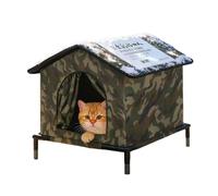 Casa para gatos salvajes - Refugio plegable para gatos, carcasa para todas las estaciones, fácil de limpiar, proporciona una protección segura, cueva resistente al viento para animales pequeños y
