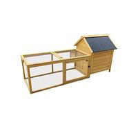 Casa para Gatos Villa para Mascotas con Bandeja y Jaula para Correr súper Espacial, Jaula para Conejos, Jaula para cría de Pollos, Villa para Conejos Cat Condo Cat Catio (Natural)