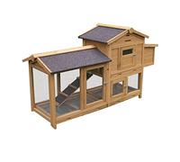 Casa para Gatos Villa para Mascotas domésticas de Doble Capa con Bandeja Jaula súper Espacial para Correr Jaula para Conejos Jaula para Pollos Gato condominio Gato Catio (Natural)