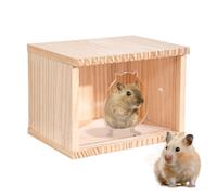Casa para hámster - Escondites para jerbos de 16,3 cm | Clear Doors Cabañas creativas para Chinchilla, Accesorios de jaula, Casas de hámster y escondites para pequeños animales de compañía/hurgo/