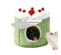 Casa para hámsters - Cálida Cueva de Jaula a Prueba de Masticar con Colgante de Tela Suave | Acogedora Cama escondida de Invierno para Mascotas pequeñas, Hurones, Chinchillas, Ardillas | Cómodo