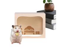 Casa para Jerbos, Enriquecimiento De Madera Que Se Puede Abrir, Casas Y Hábitats para Animales Pequeños: para Escalar, El Tilo Natural Ofrece Un Hogar para Animales Pequeños En Interiores Che