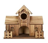 Casa para Pájaro Azul Decoración rústica y Natural de Madera