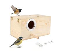 Casa para pájaros, 34x19,5x17cm/13,4x7,7x6,7in Caja Nido de para Colgar al Aire Libre para pájaros Salvajes, cacatúas, Loros, decoración de cabaña para jardín, Patio