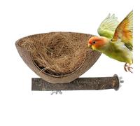 Casa Para Pájaros: Cacatúa De 18,5 X 14 X 7,5 Cm | Cama Para Loros, Cama Cálida Para Pájaros De Madera Antipicoteo, Hábitat Seguro Para Dormir Para Cacatúas, Cotorras, Agapornis, Loros, Canario