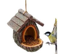 Casa para Pájaros,Casa para Pájaros De Diseño Abierto - para Aves De Exterior De Resina - para Observación De Ardillas Y Colibríes Desde La Ventana Al Exterior