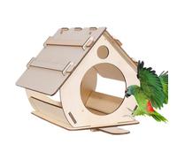 Casa para pájaros - Casas de pájaros de madera, kit de casa de pájaros portátil | Casa de pájaros creativa de madera sin terminar para construirla tú mismo para jardín, decoración de patio (pequeña,