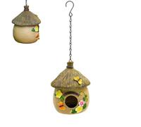 Casa para pájaros de jardín, diseño floral, resistente a la intemperie | Caja nido para el jardín para Schwalbe Fink, cantante de cabañas, petirrojos, balcón, patio, terraza, parques