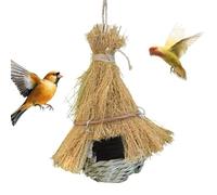 Casa Para Pájaros De Jaula Rústico Tejido a Mano Natural con Cuerda