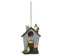 Casa Para Pájaros De Resina - Refugio Para Colibríes A Prueba De Viento, Accesorio De Descanso Para Anidación Con Enchufe Extraíble, Decorativo Para Protección Contra La Lluvia | Casa De Juegos