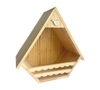 Casa para pájaros - Madera 30 x 16 cm | Caja de anidación de madera para pájaros al aire libre Refugio de hábitat | Nido de jardín colgante para pinzón azul gorrión golondrina Wren Chickadee Paloma