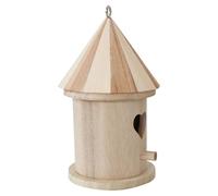 Casa para Pájaros - Pajarera De Madera | Colgante para Exteriores, Casa De Pájaros De Madera con DIY para Decoración De Jardín para Niños, De Colibrí De Gorrión Natural para Pá