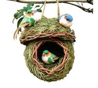 Casa para pájaros para exteriores, refugio decorativo para todo el año, caja nido exterior para montaje en árboles, Bluebird, petirrojo, reyezuelo, golondrina, fink, patio, balcón, jardín, parques y