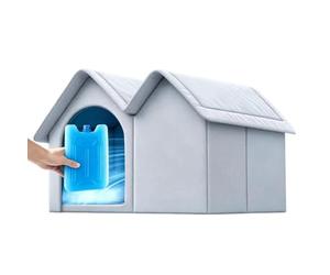 Casa para perro con aire acondicionado Refugio contra el frío de tela