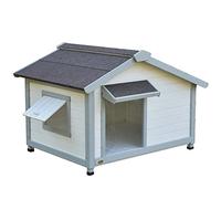 Casa para Perros Caja de Madera para Interiores y Exteriores Jaula para Perrera Jaula para Conejos Conejera Gallinero Casa para Mascotas para Jugar y Descansar (A 100x74x73cm)