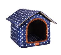 Casa para perros - Cama portátil para perros | Casa interior impermeable para mascotas con alfombra extraíble | Perrera cálida y gruesa para perros, cama portátil para perros, cueva para cachorros, ni