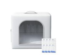 Casa para perros con refrigeración, refugio acondicionador para gatos para mascotas, casa para perros con 8 bolsas de hielo para interiores y exteriores, patio, sala de estar, puerta delantera, balcón