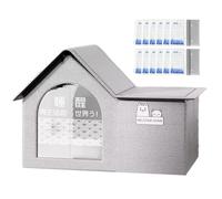 Casa para Perros de refrigeración, Casa para Perros AC - Casa con Aire Acondicionado para Gatos, Incluye 10 Bolsas de Hielo | Refugio para Perros Grande con Techo Inclinado, casa para Perros Plegable
