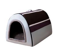 Casa para perros interior 2 en 1, cama extraíble para perro, lavable, acogedora cama cueva con asa, plegable, antideslizante, tienda de campaña cálida para invierno, suministros para mascotas, apto