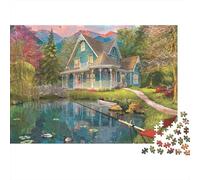 Casa Pastoral por Calm Water El Paisaje Rompecabezas Puzzle 1000 Piezas, Juego Familiar, Decoración del Hogar, para Adultos 70x50cm/1000pcs