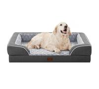 Casa Paw Cama de espuma viscoelástica XL para perro con refuerzos, camas refrescantes para perros extragrandes, cama ortopédica impermeable para perros con funda extraíble lavable, parte inferior