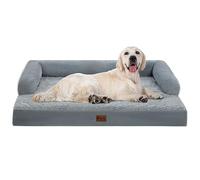 Casa Paw Cama ortopédica para Perros extragrandes, Impermeable, tamaño XL, sofá de Espuma viscoelástica, cómodo cojín Cervical, Cama para Mascotas con Funda extraíble Lavable, Parte Inferior