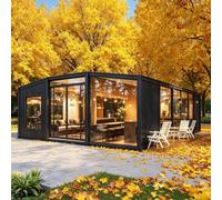 Casa pequeña, casa prefabricada, casa contenedor, vida modular portátil | Casa modular plegable expandible, ideal para vivir a tiempo completo, vivienda en el patio, sitios de vacaciones o zonas