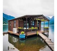 Casa pequeña prefabricada moderna de 20 pies - Casa contenedor plegable con cocina y baño, villa portátil de lujo para vivir, vacaciones, casa de invitados, uso en oficina, casa móvil expandible