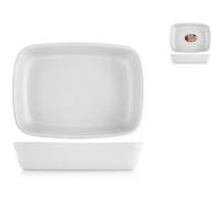 Casa Pirofila De Cerámica Rectangular Blanca 34,5x25x7