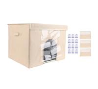 Casa Plegable para Mascotas con Bolsas de Hielo, Cueva refrigerante para Gatos de Uso en Interiores, Refugio portátil para Mascotas con Cortina Transparente y Base de Apoyo, Ideal (Caqui)