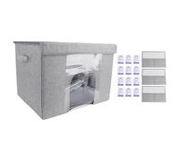 Casa Plegable para Mascotas con Bolsas de Hielo, Cueva refrigerante para Gatos de Uso Interior, Refugio portátil y Plegable para Mascotas con Cortina Transparente y Bolsas (Gris)