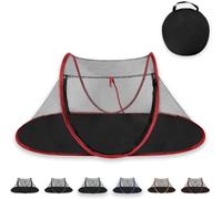 Casa Plegable portátil for Mascotas, casa for Perros y Gatos, Jaula for, Tienda for, Perrera for Cachorros, Valla de fácil operación for al Aire Libre(Red)