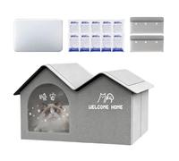 Casa portátil para gatos - Cama para mascotas a prueba de fugas | 45 x 35 x 37 cm, caseta para gatos para razas pequeñas, medianas y grandes, , cachorros, refugio de refrigeración para mascotas