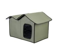 Casa portátil para gatos salvajes - gran refugio para gatos aislados | Denna impermeable para mascotas con puerta transparente, paraíso felino al aire libre, cabaña de gatito acogedor