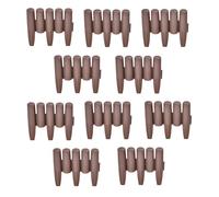 [casa.pro] empalizada para jardín - set de 10 unidades - separadores para césped - marrón longitud 270cm