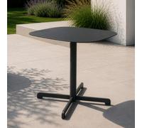 casa.pro Mesa Auxiliar de Exterior Foggia Acero 43x40x40cm Gris Antracita | Moderna mesa terraza rectangular metal base en cruz apta para salón balcón mesita baja para interior y exterior