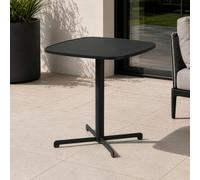 casa.pro Mesa Balcon Foggia Redonda Acero 75x70x70cm Gris Antracita