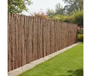 casa.pro Rindenmatte Zamora 150 x 500 cm Sichtschutzmatte Gartenzaun | Valla jardin exterior malla ocultacion cañizo balcón terraza patio resistente separador de ambientes sostenible