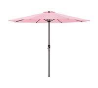 casa.pro Sombrilla Sonn 300 x 230 cm con Manivela para Jardín Patio Terraza Balcón Repelente al Agua Parasol Vara de Acero Rosa Pastel