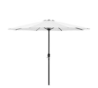 casa.pro Sombrilla Sonn 300 x 230 cm con Manivela para Jardín Patio Terraza Balcón Repelente al Agua Parasol Vara de Acero Blanco