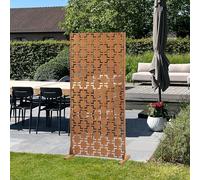 casa.pro Tabique Basciano Biombo Separador de Ambientes Exterior y Interior Diseño Atractivo Pantalla Privacidad Protege del Sol Viento Acero Corten 180 x 90 x 40 cm - Marrón Óxido